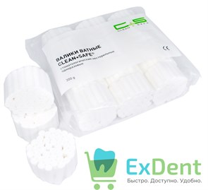 Валики ватные №1 Clean Safe, диаметр 8 мм - для применения в стоматологии (840 шт)