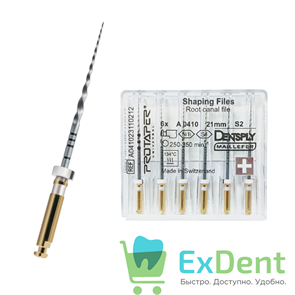 ProTaper (ПроТейпер) машинный S2, 31 мм, Dentsply, для лечения сложных случаев (6 шт)