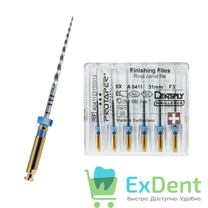 ProTaper (ПроТейпер) машинный F3, 31 мм, Dentsply, для лечения сложных случаев (6 шт)